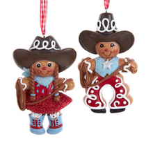 Load image into Gallery viewer, GINGERBREAD COWBOY OR GIRL ORNAMENT
