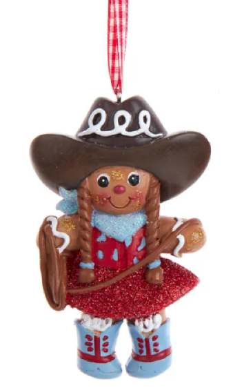 GINGERBREAD COWBOY OR GIRL ORNAMENT