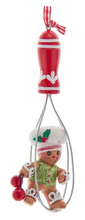 Load image into Gallery viewer, GINGERBREAD BOY OR GIRL ON WHISK ORNAMENT
