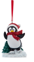 Load image into Gallery viewer, WHITE BEAR WITH PENGUIN ORNAMENT
