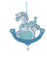 Load image into Gallery viewer, BABY'S 1ST CHRISTMAS ROCKING HORSE ORNAMENT
