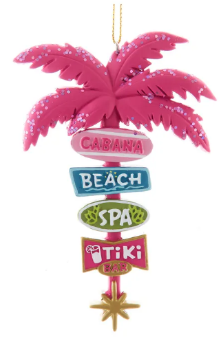 PALM TREE SIGN ORNAMENT
