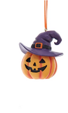 Load image into Gallery viewer, CAT OR  DOG ON PUMPKIN ORNAMENT
