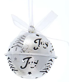 METAL SILVER BELL ORNAMENT