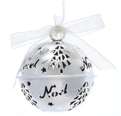 METAL SILVER BELL ORNAMENT