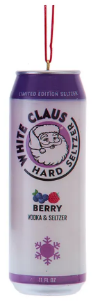 WHITE CLAUS HARD SELTZER ORNAMENT