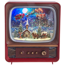 Load image into Gallery viewer, MUSICAL TV WITH SPINNING GLITTER - VILLAGE SCENE
