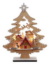 Load image into Gallery viewer, LIGHT UP TREE WITH VILLAGE SCENE
