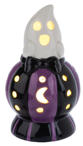 LED LIGHT UP HALLOWEEN GHOST ON PUMPKIN MINI SHIMMERS