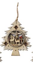 Load image into Gallery viewer, WOODEN TREE ORNAMENT
