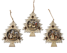 Load image into Gallery viewer, WOODEN TREE ORNAMENT

