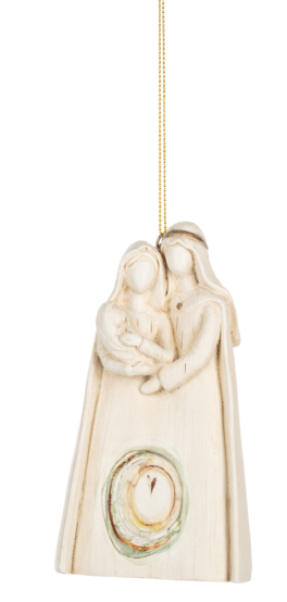 WATERCOLOR HOLY FAMILY ORNAMENT