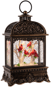 LED LIGHT UP SHIMMER CARDINAL LANTERN