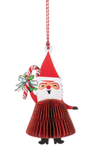 Load image into Gallery viewer, PAPER SNOWMAN OR SANTA ORNAMENT
