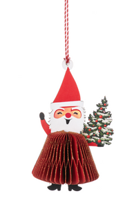 PAPER SNOWMAN OR SANTA ORNAMENT