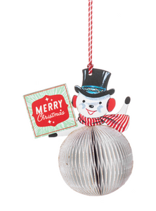 PAPER SNOWMAN OR SANTA ORNAMENT