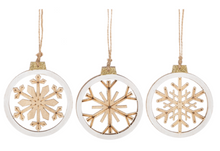 Load image into Gallery viewer, WOODEN SNOWFLAKE ORNAMENT
