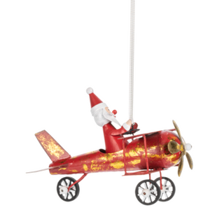 BOUNCY FLYING SANTA OR SNOWMAN ORNAMENT