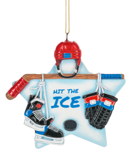 HOCKEY STAR ORNAMENT