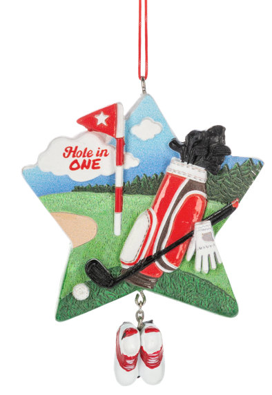 GOLF ORNAMENT - HOLE IN ONE