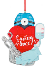 Load image into Gallery viewer, NURSE ORNAMENT - ONE MERRY NURSE OR SAVING LIVES
