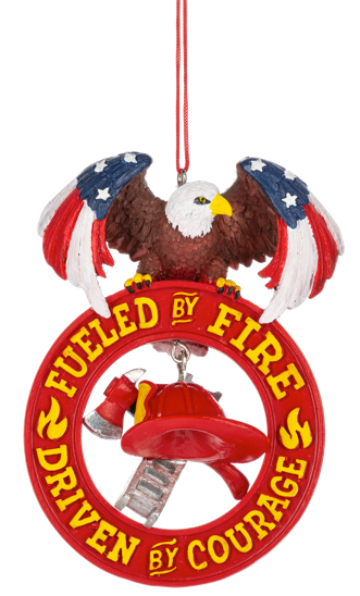 FIREFIGHTER ORNAMENT - FUELED BY FIRE DRIVEN BY COURAGE
