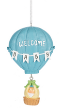 Load image into Gallery viewer, HOT AIR BALLOON ORNAMENT - WELCOME BABY

