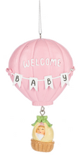 Load image into Gallery viewer, HOT AIR BALLOON ORNAMENT - WELCOME BABY

