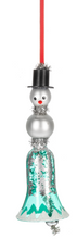 Load image into Gallery viewer, GLASS VINTAGE SNOWMAN BELL ORNAMENT
