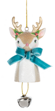 Load image into Gallery viewer, VINTAGE REINDEER WITH JINGLE BELL ORNAMENT
