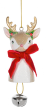 Load image into Gallery viewer, VINTAGE REINDEER WITH JINGLE BELL ORNAMENT
