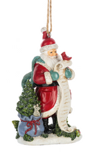 Load image into Gallery viewer, WOODLAND SANTA ORNAMENT

