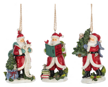 Load image into Gallery viewer, WOODLAND SANTA ORNAMENT
