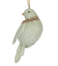 Load image into Gallery viewer, GLITTERED TURTLE DOVE ORNAMENT
