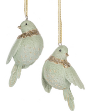 Load image into Gallery viewer, GLITTERED TURTLE DOVE ORNAMENT
