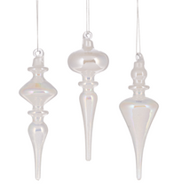 Load image into Gallery viewer, GLASS IRIDESCENT ICICLE DROP ORNAMENT
