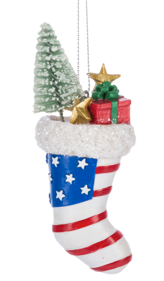 PATRIOTIC STOCKING ORNAMENT