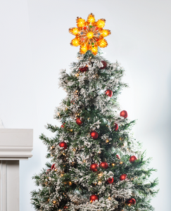 RETRO LIGHT UP REFLECTOR STAR TREE TOPPER