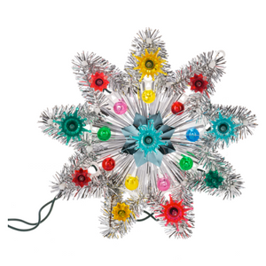RETRO LIGHT UP REFLECTOR STAR TREE TOPPER