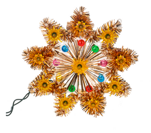 RETRO LIGHT UP REFLECTOR STAR TREE TOPPER