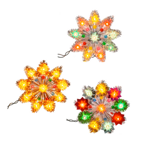 RETRO LIGHT UP REFLECTOR STAR TREE TOPPER