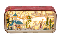 Load image into Gallery viewer, LED LIGHT UP LASER-CUT WINTER SCENE FIGURINE
