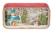 Load image into Gallery viewer, LED LIGHT UP LASER-CUT WINTER SCENE FIGURINE
