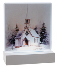 Load image into Gallery viewer, LED LIGHT UP WINTER CHURCH TABLETOP DÉCOR
