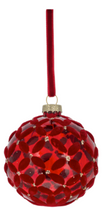 Load image into Gallery viewer, GLASS FLOCKED BASKET WEAVE BALL ORNAMENT SET

