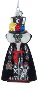 NOBLE GEMS™ GLASS DAY OF THE DEAD GIRL OR BOY ORNAMENT