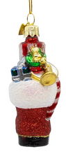 Load image into Gallery viewer, NOBLE GEMS™ GLASS SANTA'S BOOT WITH PRESENTS ORNAMENT
