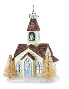 NOBLE GEMS GLASS CHURCH ORNAMENT