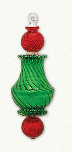 SC-014 SHINY CUTES TWO TONE CANDY JAR IN MIDDLE OF BALL ORNAMENT