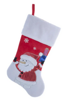 Load image into Gallery viewer, VELVET SANTA OR SNOWMAN STOCKING
